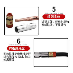 Pistola de Soldadura MIG/MAG de Grado Nacional, Reforzada, 350A/500A, CO2, para Acero Inoxidable, Soldadura de Metales Comunes, Varios Usos - Product Image 2