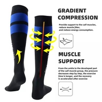 Chaussettes de compression tricotées sur mesure pour hommes et femmes, respirantes, anti-bactériennes, à dégradé, pour l'automne, idéales pour la randonnée en extérieur (vente en gros)