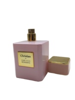 Vente chaude de haute qualité 100ml bouteille de parfum en verre rose opaque bouteilles de parfum rechargeables emballage vide parfum
