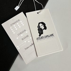 Tùy chỉnh riêng Logo tóc bó tag tóc giả tóc mở rộng bao bì giấy bó nhãn và treo thẻ - Product Image 3