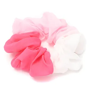 Summer New Style Women 3 Colors Hair Bands Accessories Big Size Rainbow Fabric Elastic Hair Scrunchies