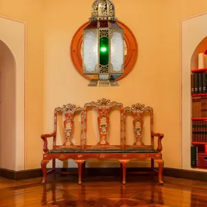 티파니 유리 라운드 우아한 샹들리에 아라비아 천장 조명 마가렛 조명 이국적인 통로 침실 펜던트 램프