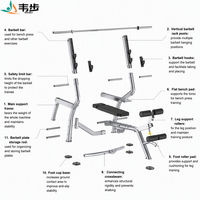 Rack de musculation professionnel pour développé couché avec barre, à charge libre, équipement d'entraînement de force pour salle de sport