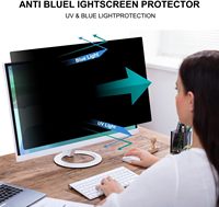 Monitor de escritorio de 27 pulgadas, antideslumbrante, luz azul, película protectora de pantalla de privacidad, 16:9 pantalla ancha, Protector de pantalla de privacidad para ordenador