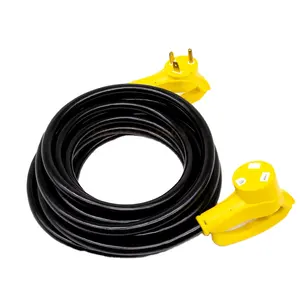 NEMA 10/3 Gauge Heavy Duty Outdoor RV Extension Cord TT-30P to TT-30R Flexible for Home Appliance US Plug Standard"