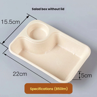 Boîte repas rectangulaire à trois compartiments de 1100 ml avec couvercle en plastique, idéale pour l'emballage de plats à emporter professionnels et la restauration rapide – Vente directe usine