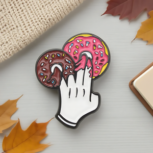 Hợp thời trang <span class=keywords><strong>Donut</strong></span> Shaped Trâm thiết kế độc đáo thời trang Pin Ins phong cách Pin sáng tạo phim hoạt hình món tráng miệng khăn Clip - Product Image 3