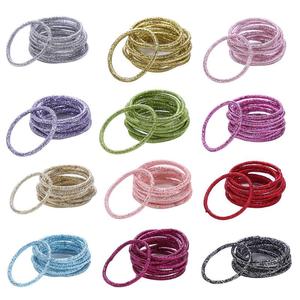 10 pièces En Caoutchouc Bandes 12 Couleurs 10 pièces/Carte 3cm Enfant Bonbons Couleurs Élastiques Accessoires <span class=keywords><strong>De</strong></span> Cheveux - Product Image 6