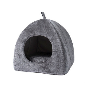 Großhandel Katzen haus Bett 2 in 1 Bestseller Lustige Katze Bett Fabrik Direkt versorgung Warme Haustier betten - Product Image 4
