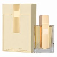 Flacon de parfum carré de luxe en verre, notes musicales, flacon pulvérisateur doré, emballage cosmétique transparent vide avec pompe