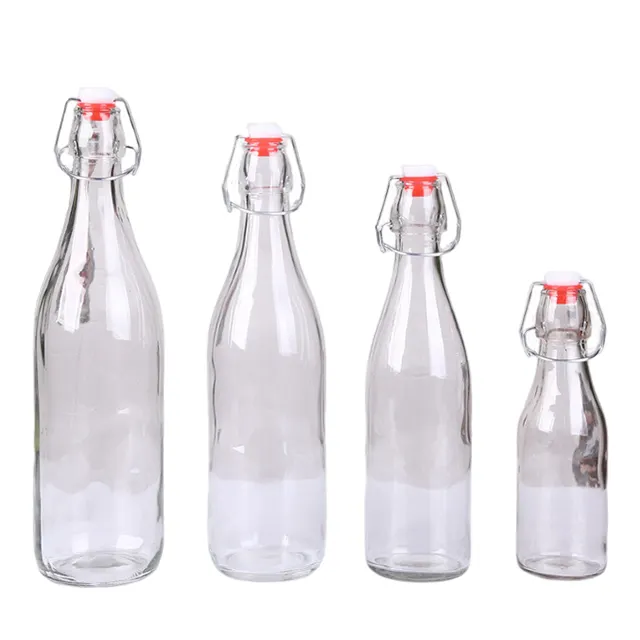 2023 prodotti più venduti 500ml 750ml 1000ml 16oz 24oz 32oz bottiglia d'acqua in vetro Flint personalizzata con coperchio oscillante, Swing Top