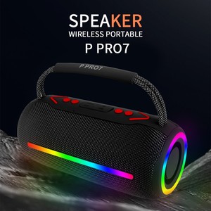 Enceintes DJ portables USB P PRO7 pour l'extérieur, mini enceintes sans fil professionnelles 20W BT, enceinte extérieure avec lumière LED changeante de couleur - Product Image 3