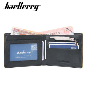 Baellerry Men's Short <b>Wallet</b> Slim PU Leather Business Card <b>Holder</b> Everyday Use - Product Image 2