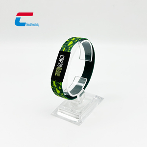 Biểu tượng tùy chỉnh Stretch dây đeo cổ tay thể thao lễ hội tay ban nhạc ntag213 NFC RFID in Polyester Vòng đeo tay RFID dây đeo cổ tay đàn hồi - Product Image 4