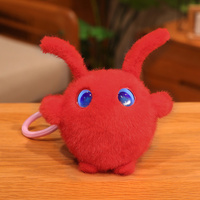 Porte-clés en peluche homard rouge intelligent IA, doux et moelleux, avec grandes yeux, pour décoration de sac à dos, cadeau