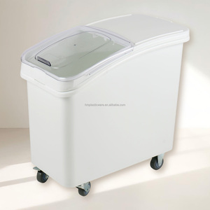 Di động nhựa lớn bin linh hoạt thiết kế thương mại Nhà bếp khách sạn nhà hàng thực phẩm lưu trữ <span class=keywords><strong>container</strong></span> thành phần thùng - Product Image 1