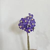 DFF63 grosir bunga Violet Splicing Violet buatan tangan buket bunga buatan, dicampur dengan anggrek kupu-kupu beberapa warna
