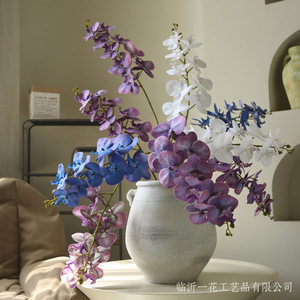 ดอกกล้วยไม้ฟาแลนนอปซิสประดิษฐ์ ยี่ห้อ Yihua Floral Art ช่อดอกไม้ผ้าไหม 9 หัว สำหรับตกแต่งบ้านและงานแต่งงาน - Product Image 4