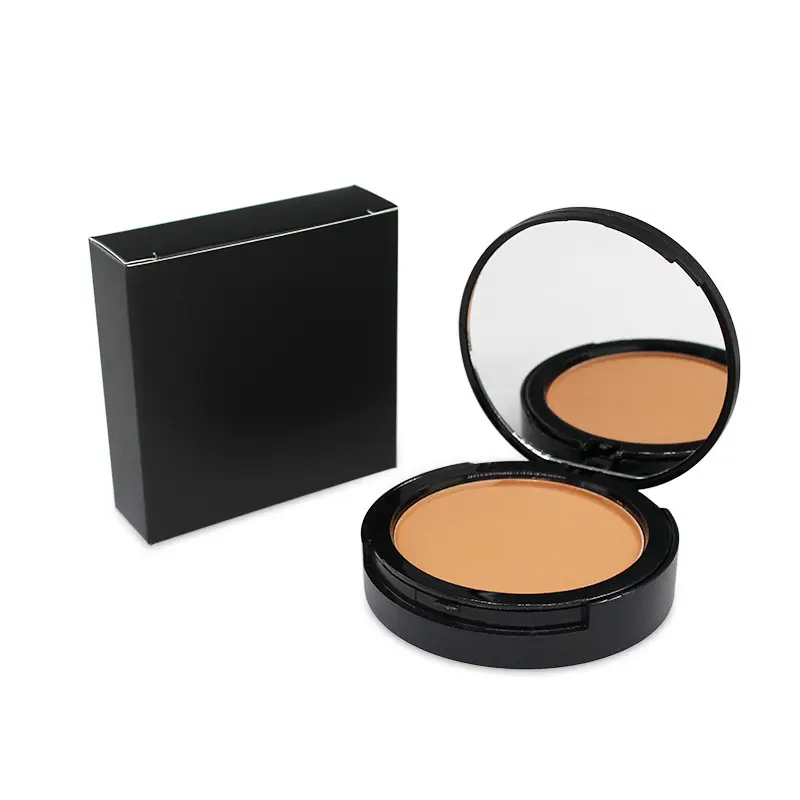 Maquillage minéral pour le visage de marque privée poudre compacte mate imperméable fond de teint en poudre pressée