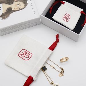 High Quality 100% Cotton Twill Jewelry Gift Bag Small Gift <b>Drawstring</b> Bag White Soft Cotton <b>Pouch</b> Packaging - Product Image 3