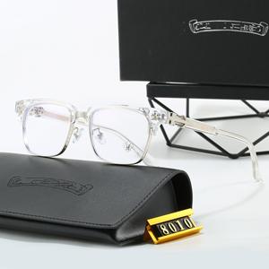 Lunettes de vue en forme de cœur avec monture chromée pour hommes, lunettes anti-lumière bleue, monture de luxe en acétate personnalisée à bordure complète - Product Image 4