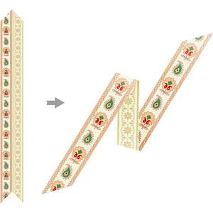 Écharpe de créateur Tolzorai à double couche personnalisée, 100% twill de soie imprimé avec logo de dessin animé pour la vente en gros de la marque de printemps - Product Image 1