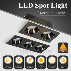 Focos Empotrables para Interiores, Antideslumbrantes, <span class=keywords><strong>LED</strong></span> COB, Inteligentes, Zigbee, 0-10V, Casambi, Dali, Regulables, 10w <span class=keywords><strong>20w</strong></span> 30w, <span class=keywords><strong>Downlight</strong></span> de Aluminio - Product Image 5