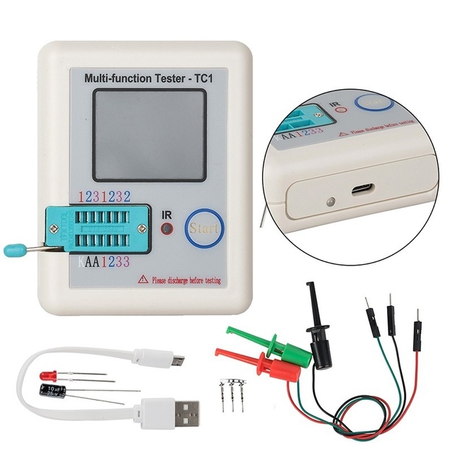 Multifunction Transistor Tester LCR-TC1 Full-Color Screen Graphic Display with 0.1 Accuracy Finished Product