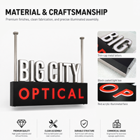 Enseigne LED personnalisée à haute visibilité avec lettres en relief éclairées par l'avant pour vitrine de magasin