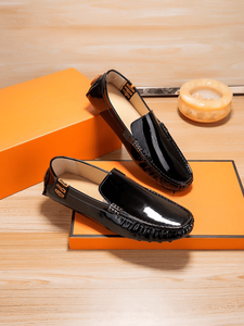 Zapatos Oxford de cuero de vaca con entresuela de goma retro, forro, suela exterior y parte superior de tela de caucho/látex de grano completo, espumados, para todas las estaciones. - Product Image 2