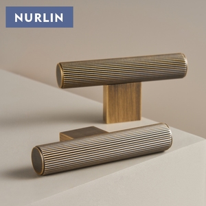 Nurlin Solid Brass <span class=keywords><strong>New</strong></span> Tuyến Tính Nội Knobs Dài T-Bar Đồ Nội Thất Tủ Quần Áo Ngăn Kéo Xử Lý Kéo Tủ Thanh Vuông Feet - Product Image 3