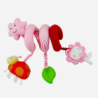 Nouvel Arrivage Jouets pour poussette de nouveau-né, Mobiles de berceau pour bébé, Jouets en peluche suspendus au lit en forme de fleurs, Jouets spirales pour berceau