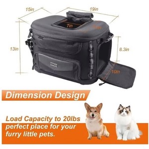 Sac de transport pour chien pour moto, sac de bagages pour animaux de compagnie pour porte-bagages arrière de Road Glide, avec support pliable pour animaux, échantillon gratuit - Product Image 5