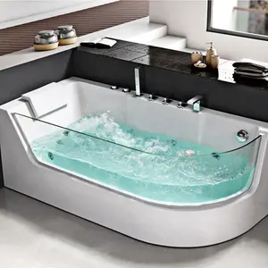 1700mm Long Indoor Bathroom Massage Acrylic Bathtub For Modern Bathroom