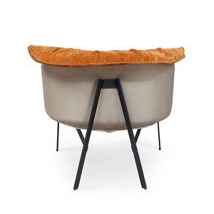 Salon de loisirs moderne Offre Spéciale café grand fauteuil d'accent en tissu en faux cuir de paon avec rembourrage doux - Product Image 5