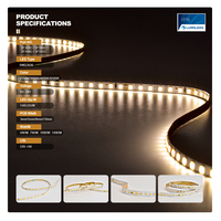 Bande LED SMD 2835 DC 24V personnalisée en gros, 140 LED/m, CRI 90, puce Lumileds, PCB 3/5/8/10mm, alimentation multiple, IP20, USB