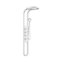 Panneau de douche numérique LED de luxe avec joint torique, en acier inoxydable SUS304, colonne de douche pluie avec jets de massage dissimulés pour hôtel moderne