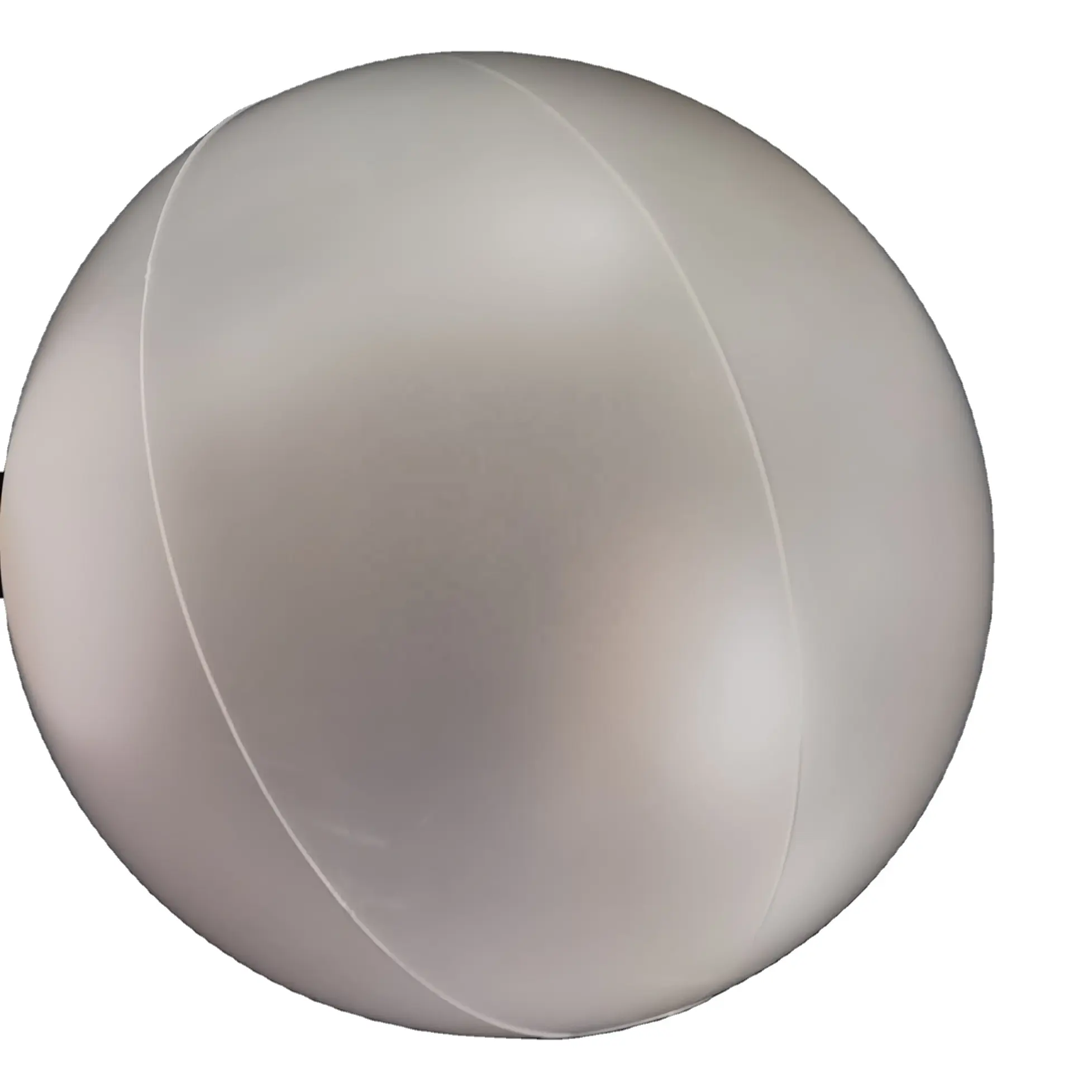 Customized White Half Transparent Inflatable Beach Ball Translucent Decorative Party Ball 6P EN71 PVC Promotional