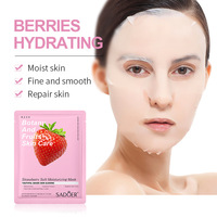Masque facial en feuille de soin de la peau de marque privée Mascarillasl Masques faciaux coréens biologiques aux fruits blanchissants à l'aloe vera