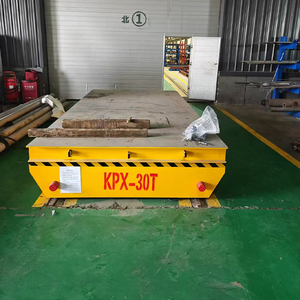 Carro de transferencia para la industria de fundición sobre rieles, carro de transporte plano sobre rieles, carro de plataforma plana para manipulación de materiales - Product Image 1