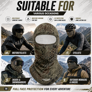 <span class=keywords><strong>Masque</strong></span> <span class=keywords><strong>intégral</strong></span> camouflage respirant personnalisé pour homme, adapté aux masques coupe-vent pour la chasse et la randonnée - Product Image 4