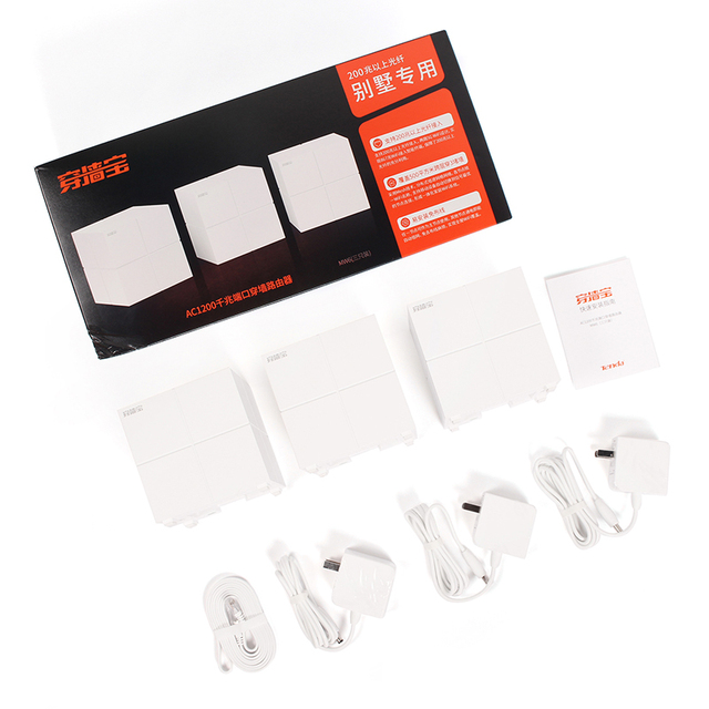 Three Pack Tenda MW6 Wireless AC1200 Mesh Router WiFi Repeater Dual Band 2.4G/5G Whole Home Mesh Wireless Wifi System,APP Manage