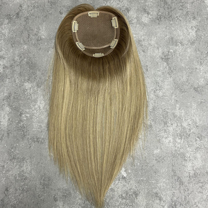 Base de soie cheveux Topper 5.5 "* 6" dentelle Topper cheveux humains pour les femmes européenne vierge cheveux Topper <span class=keywords><strong>avec</strong></span> délié naturel - Product Image 3