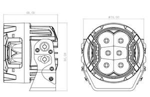 Đèn sương mù phụ trợ chiếu sáng bên hông 50W 3 inch 2024, đèn làm việc LED, đèn chiếu sáng LED với đèn chạy ban ngày (DRL) dành cho xe bán tải 4x4, SUV 4WD - Product Image 4