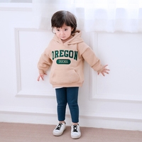 Sweat-shirt molletonné épais pour enfants, couleur unie, hauts, pour bébés filles, collection, vente en gros