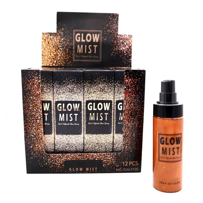 Set & Refresh Glow Spray, um die Haut glatt und hell zu machen Glow Mist Setting Spray
