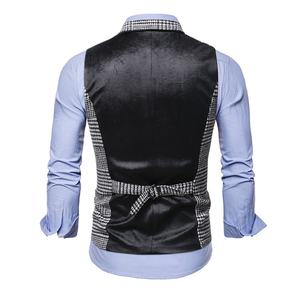 2025 Cross-Border para <span class=keywords><strong>Amazon</strong></span> Men's Plaid Chaleco <span class=keywords><strong>de</strong></span> traje informal <span class=keywords><strong>de</strong></span> un solo pecho Ropa exterior formal para Otoño e Invierno - Product Image 3