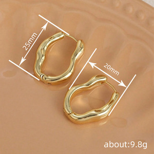 Orecchini irregolari da donna, design geometrico di ispirazione francese, eleganti orecchini alla moda per tutti i giorni e per feste, idea regalo - Product Image 3