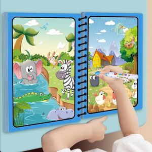Reusable Magic Water Drawing <b>Book</b> for Kids Preschool <b>Educational</b> Coloring Pad, Reversible Doodle Activity <b>Book</b> for Children - Product Image 5