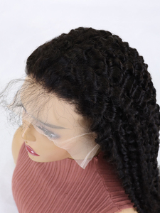 Peluca recta rizada de encaje completo 13x4, cabello humano trenzado a granel, colores mezclados - Product Image 4